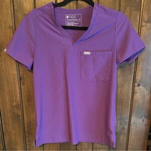 Figs Vivid Purple Scrub Top